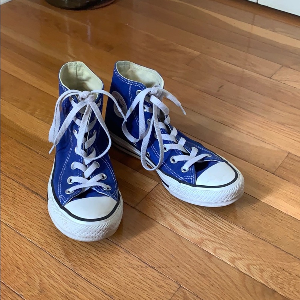 Blue High Top Converse